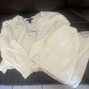 Sweater crop short set